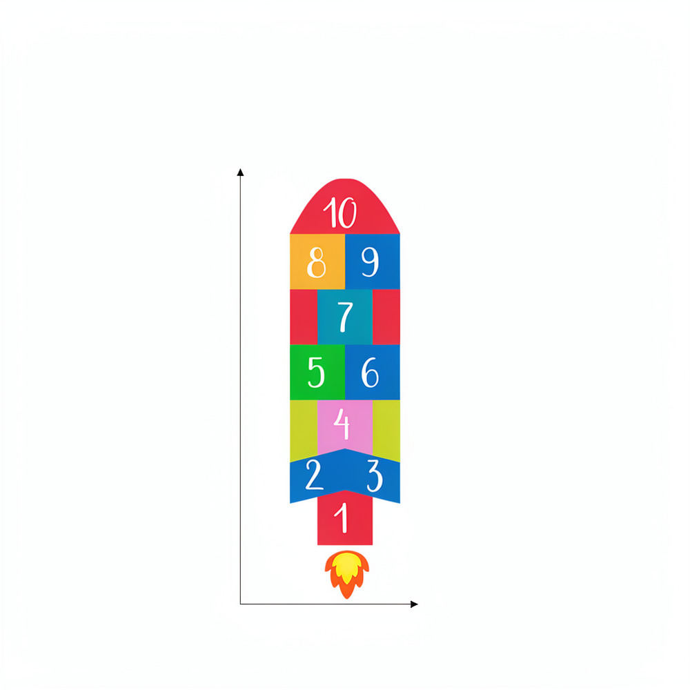 Kids Education Activities - ملصق حائط إبداعي بتصميم صاروخ 