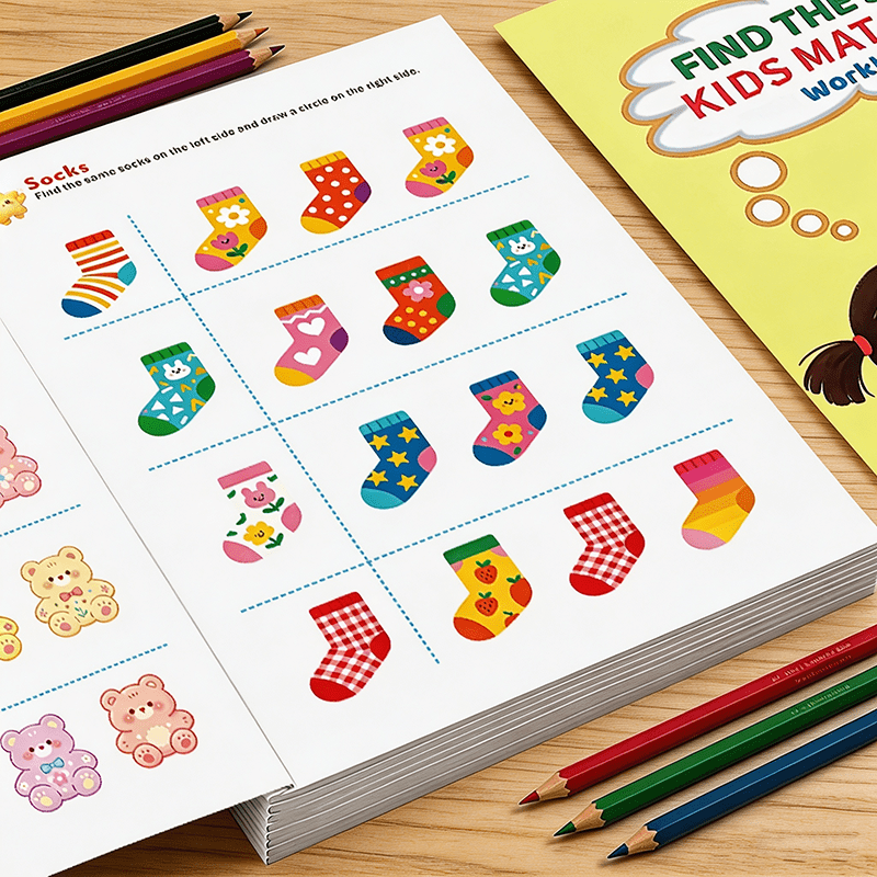Kids Education Activities - ابحث عن كتاب التمارين المماثل للأطفال،