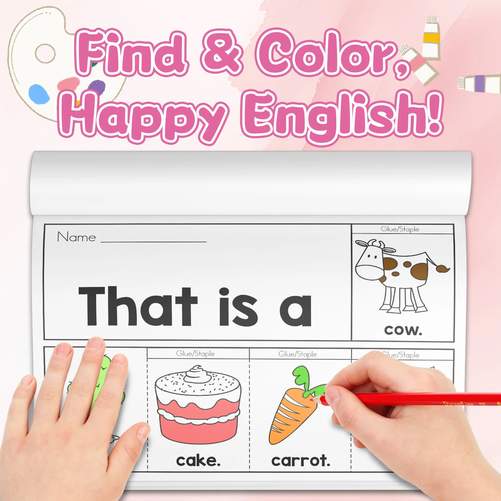 كتاب تلوين الكلمات الإنجليزية  - مراجعة Kids Education Activities وسعره
